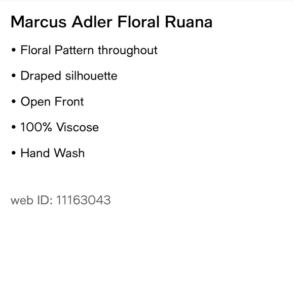 Marcus Adler Floral Caftan / Ruana - Picture 4 of 4